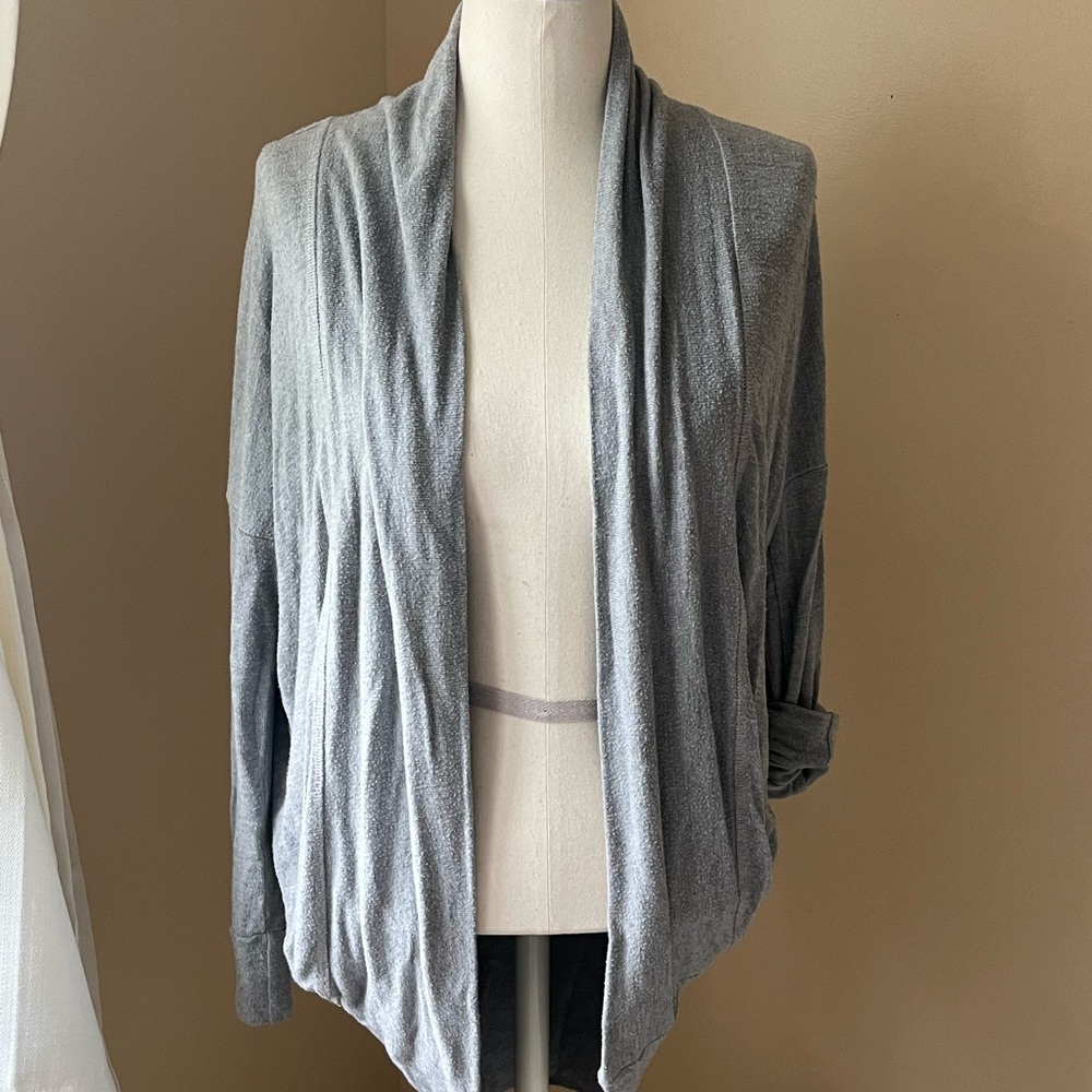 Sundry Gray Knit “Follow Me to the Sea” Cardigan